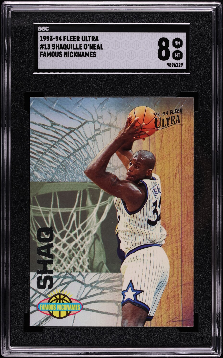 1993 Ultra Famous Nicknames Shaquille O'Neal #13 SGC 8 NM-MT