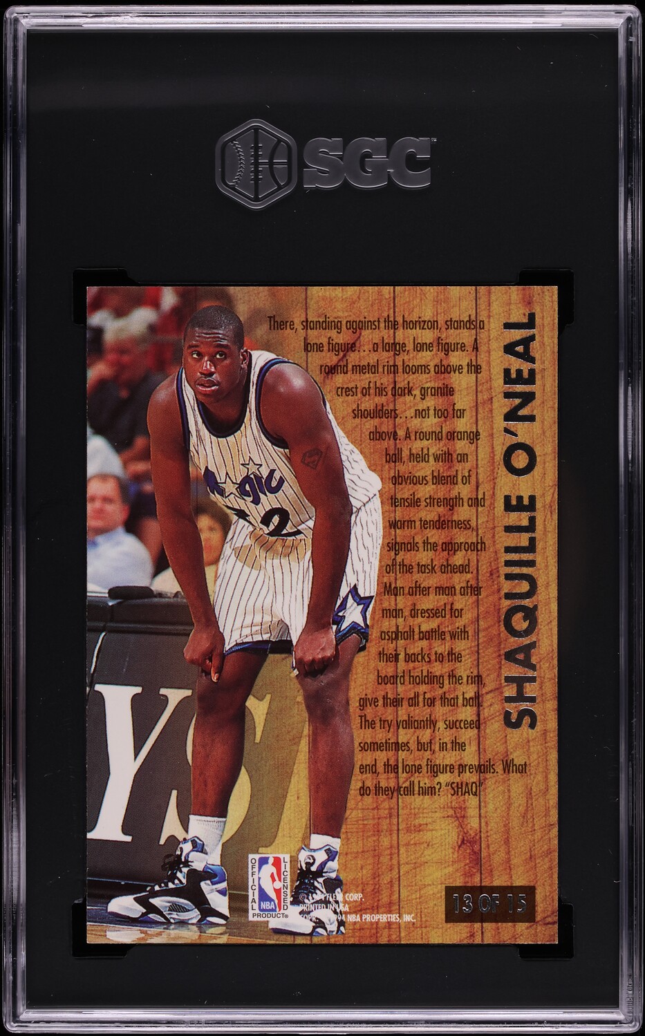 1993 Ultra Famous Nicknames Shaquille O'Neal #13 SGC 8 NM-MT