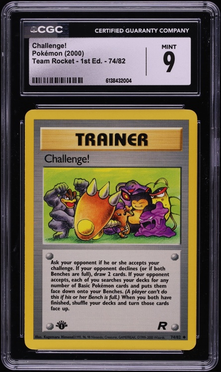 2000 Pokemon Team Rocket 1st Edition Challenge! #74 CGC 9 MINT