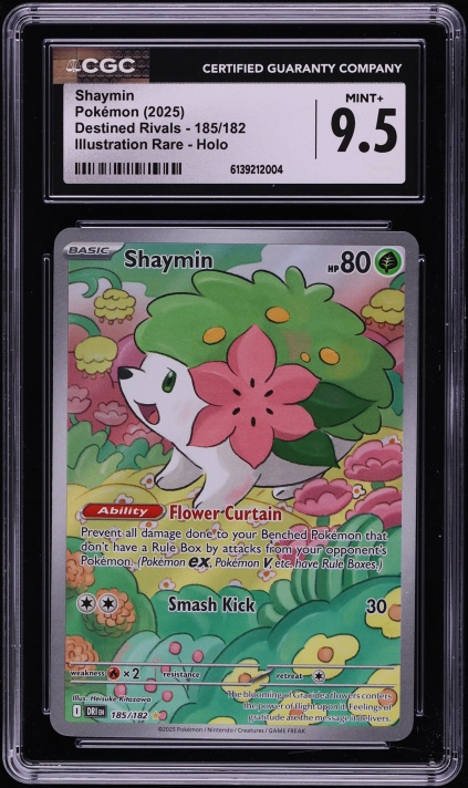 2025 Pokemon Scarlet & Violet Destined Rivals IR Shaymin #185 CGC 9.5 MINT+