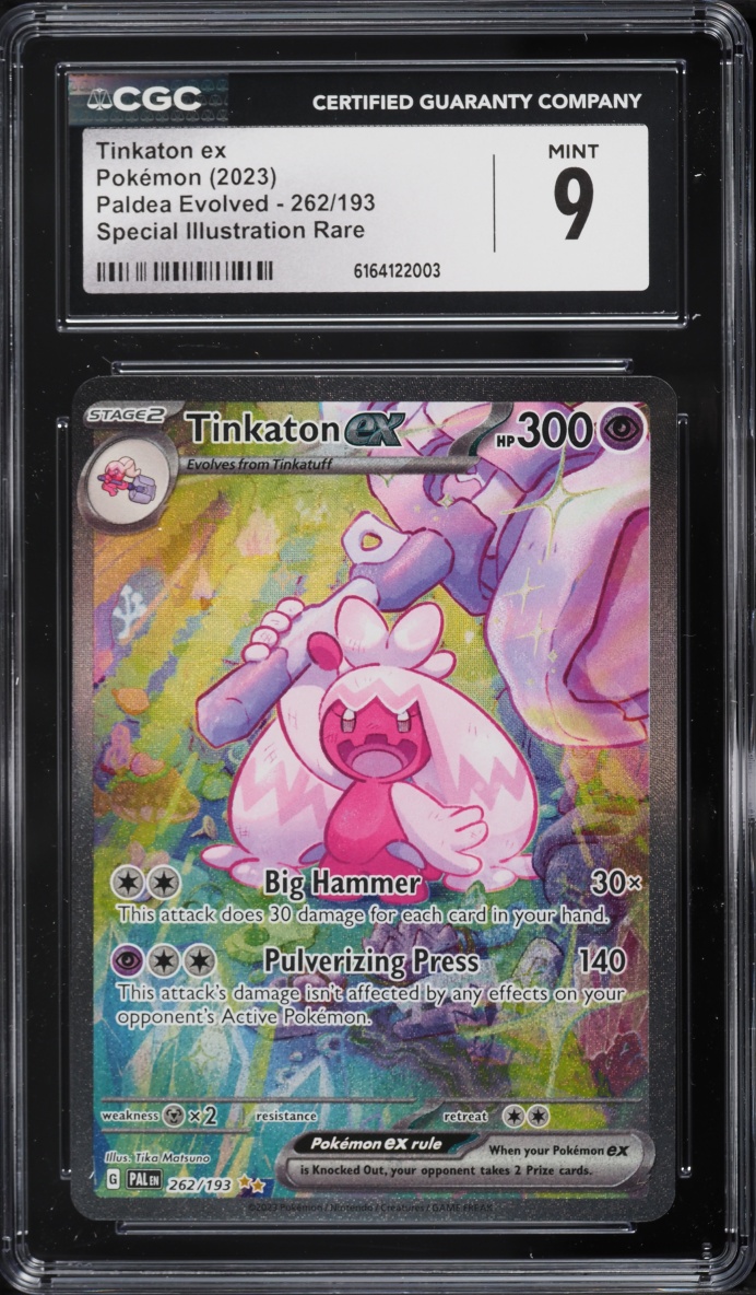 2023 Pokemon Scarlet & Violet Paldea Evolved SIR Tinkaton ex #262 CGC 9 MINT