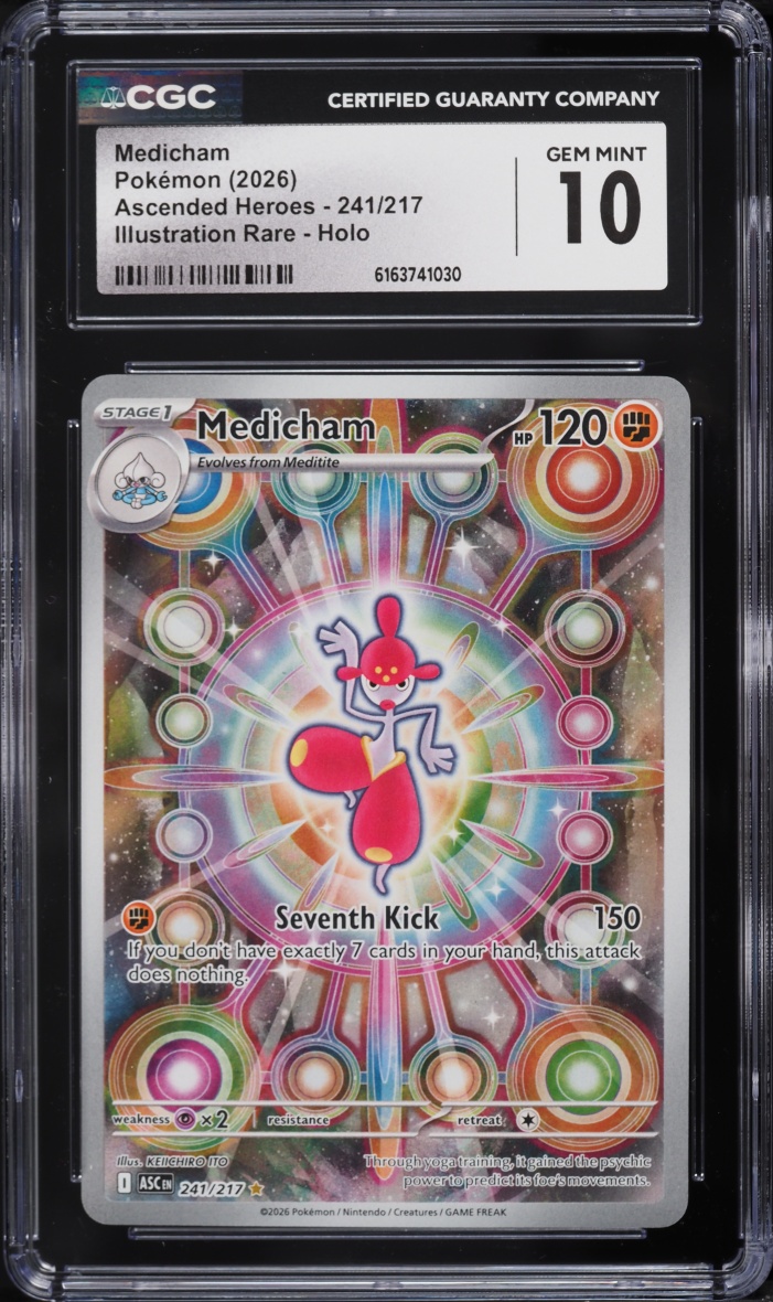 2026 Pokemon Mega Evolution Ascended Heroes IR Medicham #241 CGC 10 GEM MINT