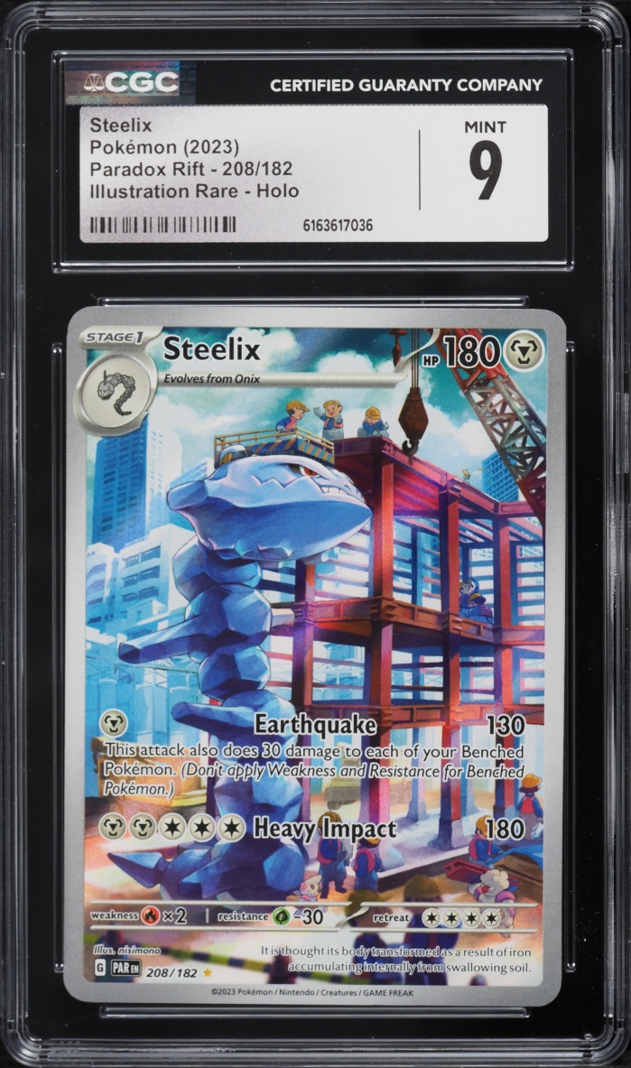 2023 Pokemon Scarlet & Violet Paradox Rift IR Steelix #208 CGC 9 MINT