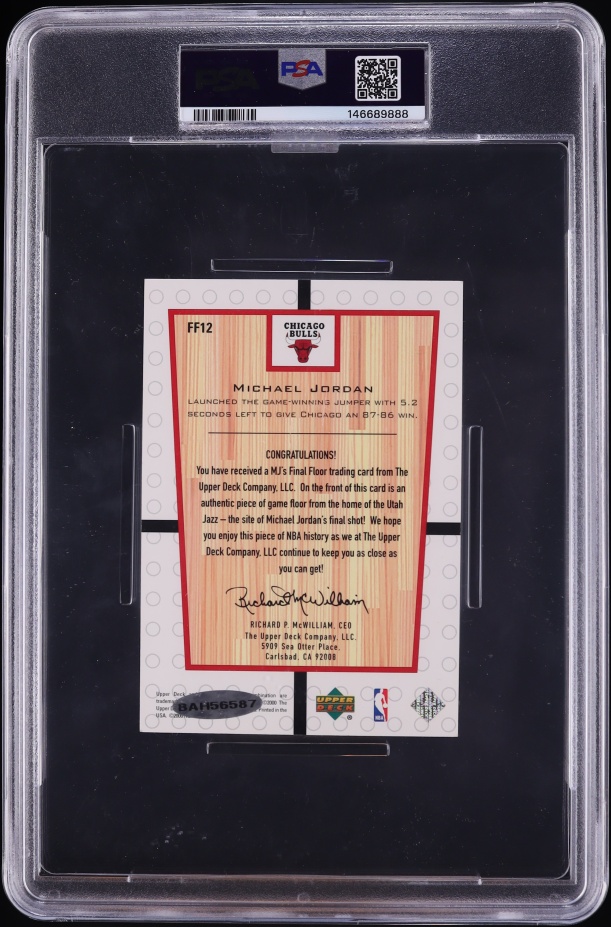 1999 Upper Deck Final Floor Michael Jordan PATCH AUTO DNA 10 #FF12 PSA 6 EXMT - Photo 2