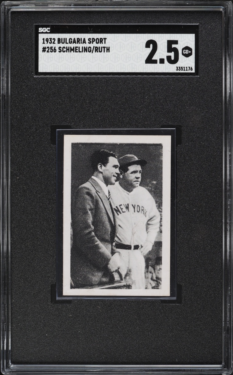 1932 Bulgaria Sport Max Schmeling Babe Ruth #256 SGC 2.5 GD+