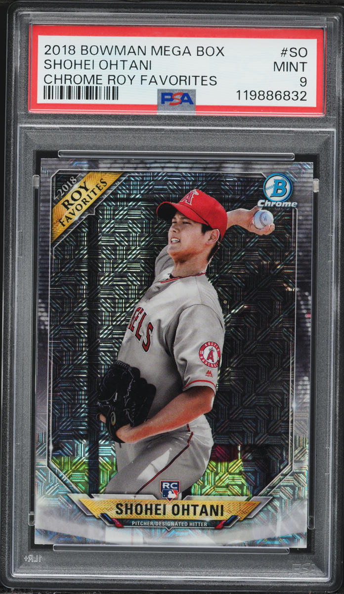 2018 Bowman Chrome Mega Box ROY Favorites Shohei Ohtani ROOKIE #ROYF-SO PSA 9 MINT