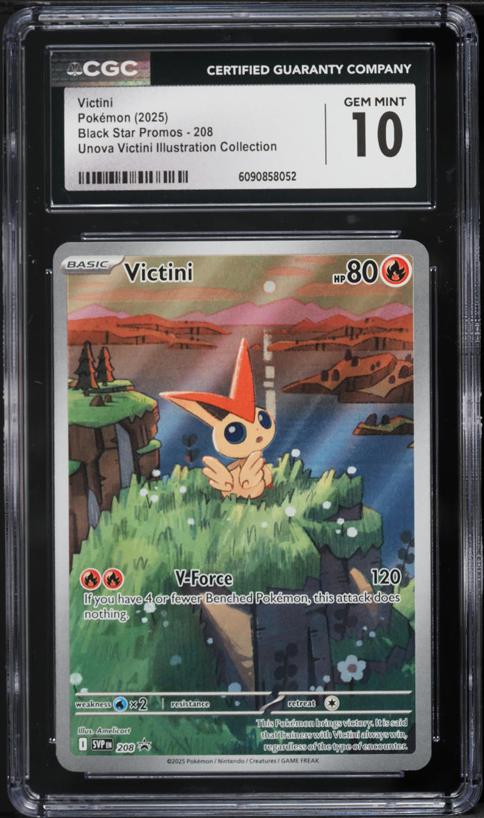 2025 Pokemon SV Promo Unova Illustration Collection Full Art Victini #208 CGC 10 GEM MINT