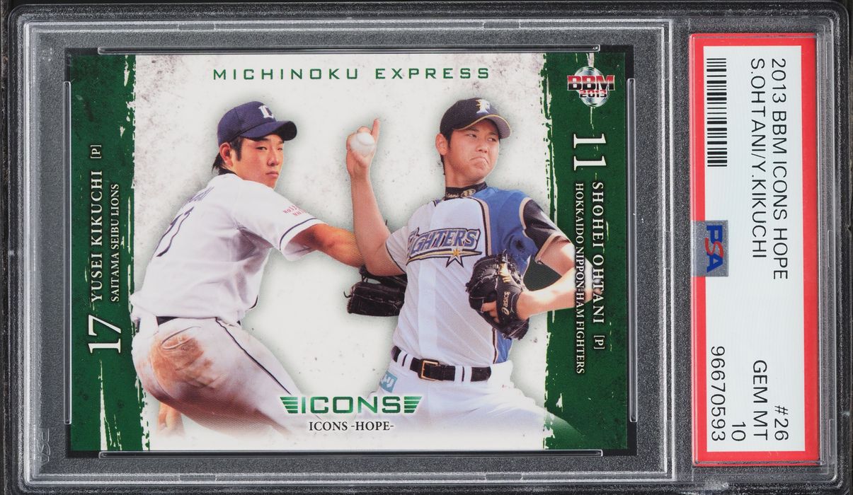 2013 BBM Icons Hope Yusei Kikuchi & Shohei Ohtani ROOKIE #26 PSA 10 GEM MINT