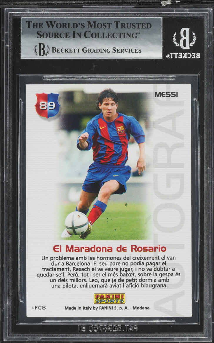 2004 Panini Sports Mega Cracks Barca Campio Lionel Messi ROOKIE #89 BGS 8.5