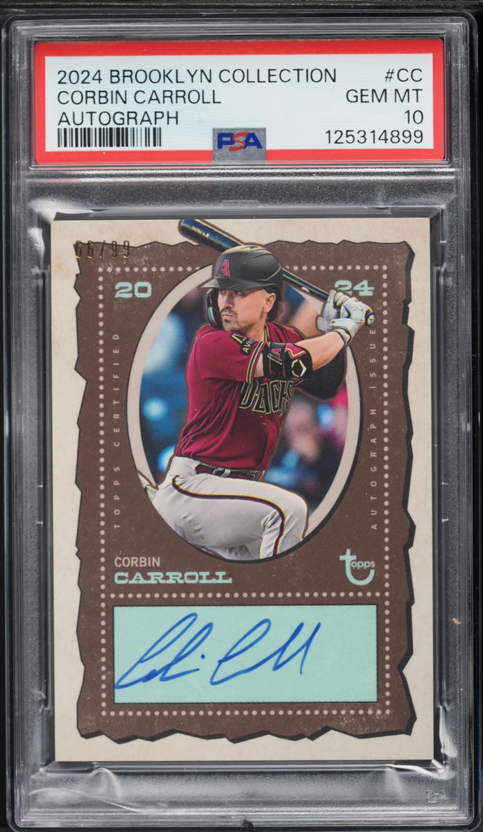 2024 Topps Brooklyn Collection Corbin Carroll AUTO /99 #AC-CC PSA 10 GEM MINT