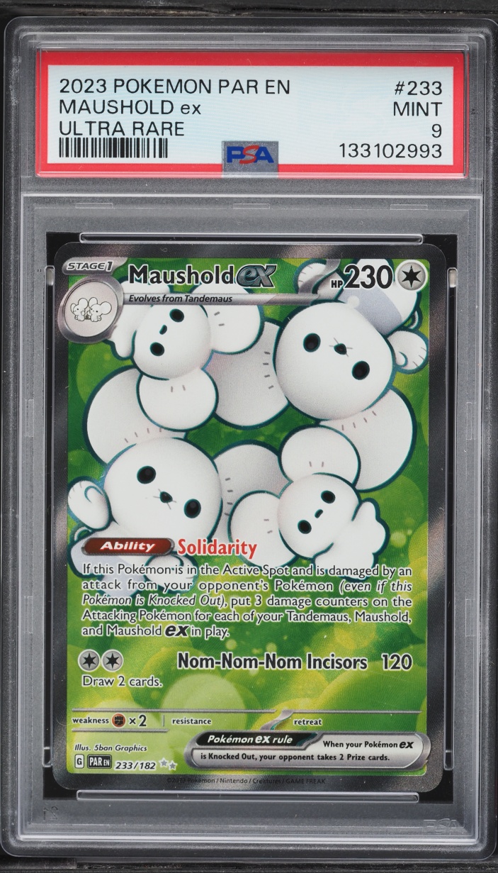 2023 Pokemon Scarlet & Violet Paradox Rift Full Art Maushold ex #233 PSA 9 MINT