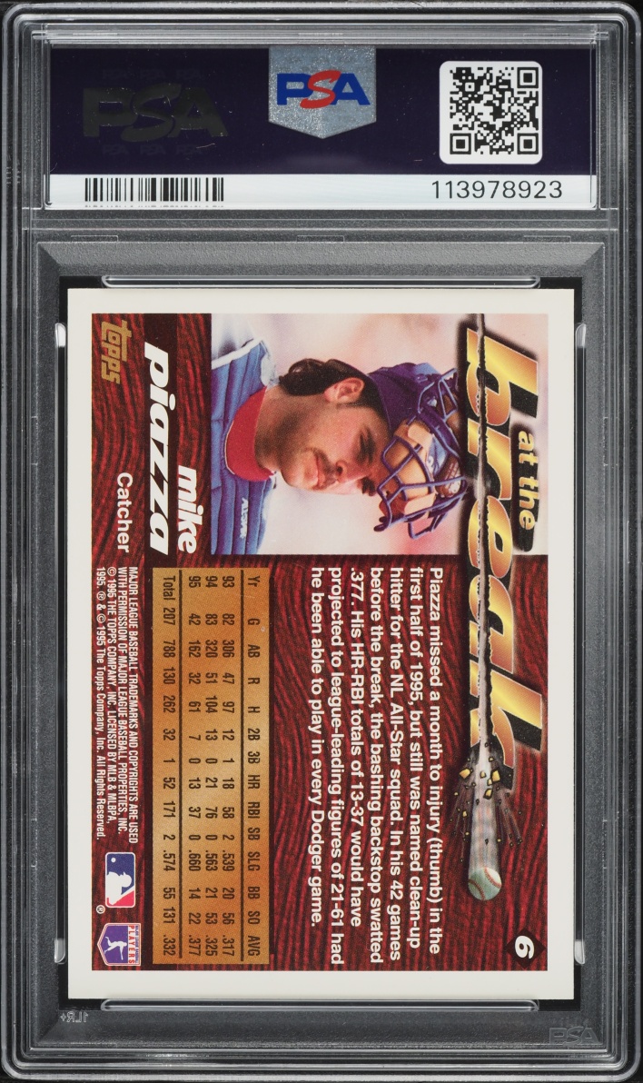 1995 Topps Traded Mike Piazza #6 PSA 10 GEM MINT