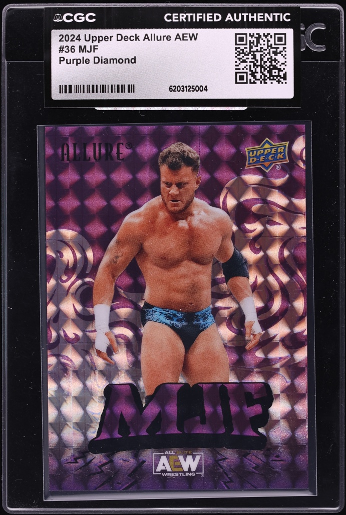 2024 Upper Deck Allure AEW Purple Diamond MJF /10 #36 CGC AUTH