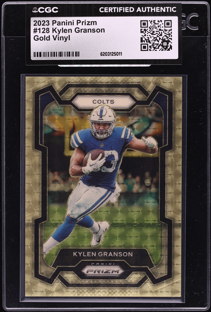 2023 Panini Prizm Gold Vinyl Kylen Granson /5 #128 CGC AUTH