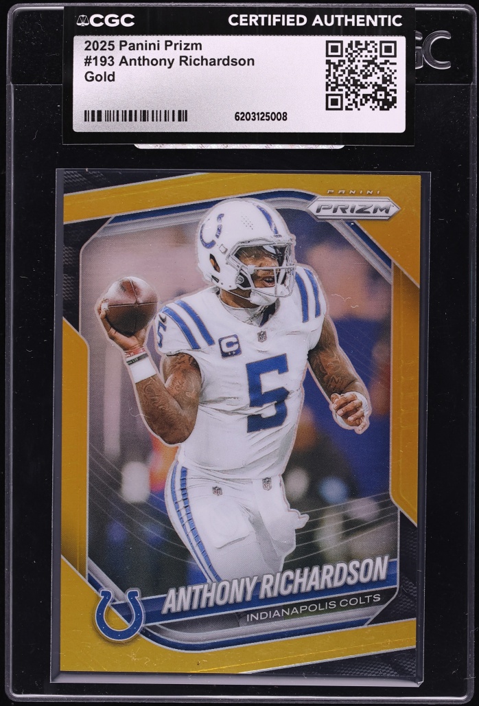 2025 Panini Prizm Gold Anthony Richardson /10 #193 CGC AUTH