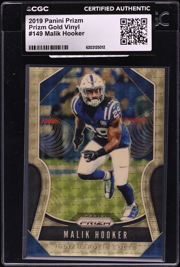 2019 Panini Prizm Gold Vinyl Malik Hooker /5 #149 CGC AUTH