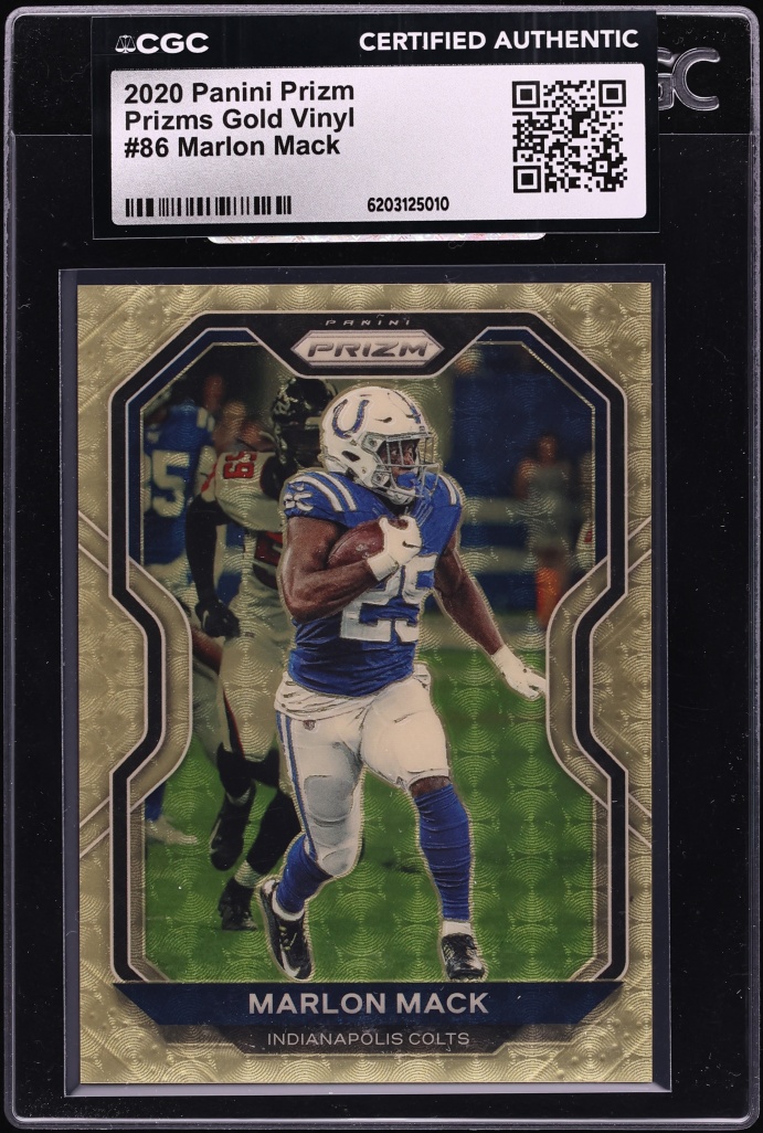2020 Panini Prizm Gold Vinyl Marlon Mack /5 #86 CGC AUTH