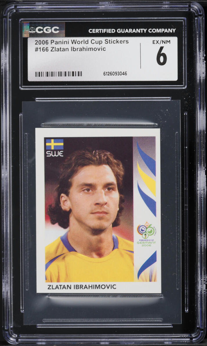 2006 Panini World Cup Stickers Zlatan Ibrahimovic #166 CGC 6 EXMT