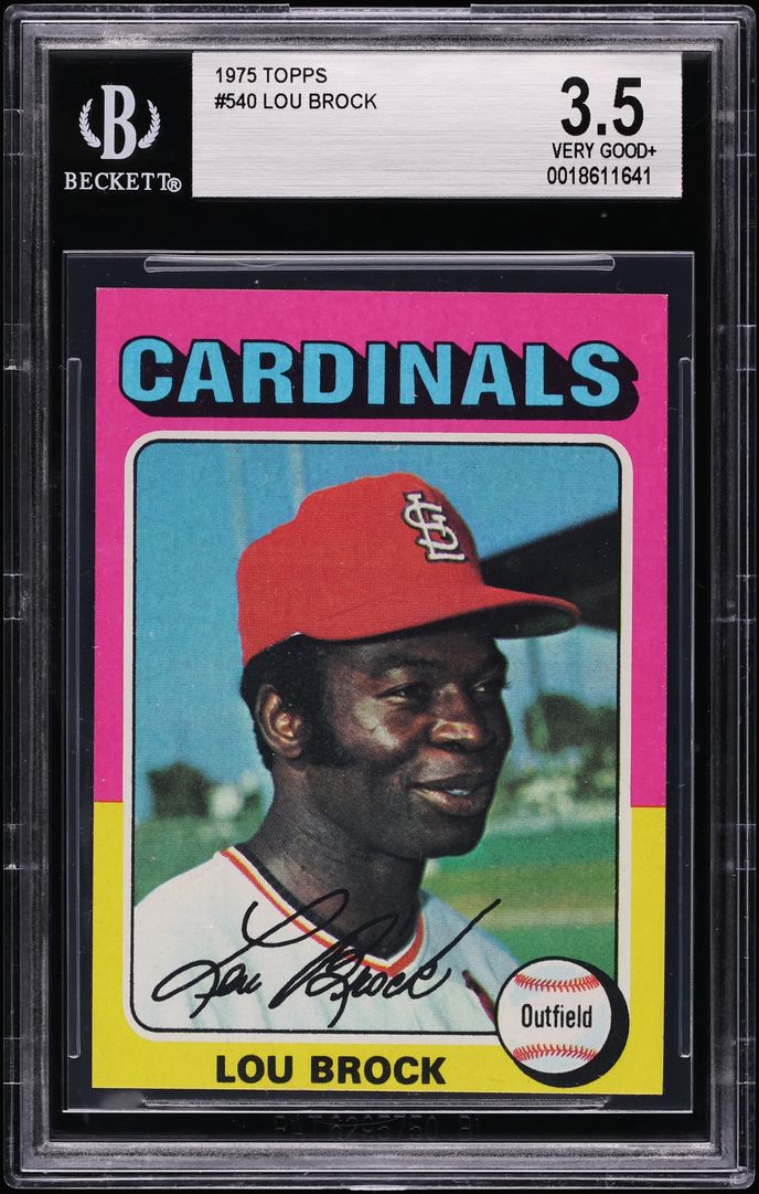 1975 Topps Lou Brock #540 BGS 3.5 VG+
