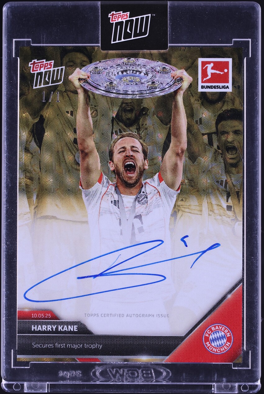 2025 Topps Now Bundesliga Foilfractor Harry Kane AUTO 1/1 #189