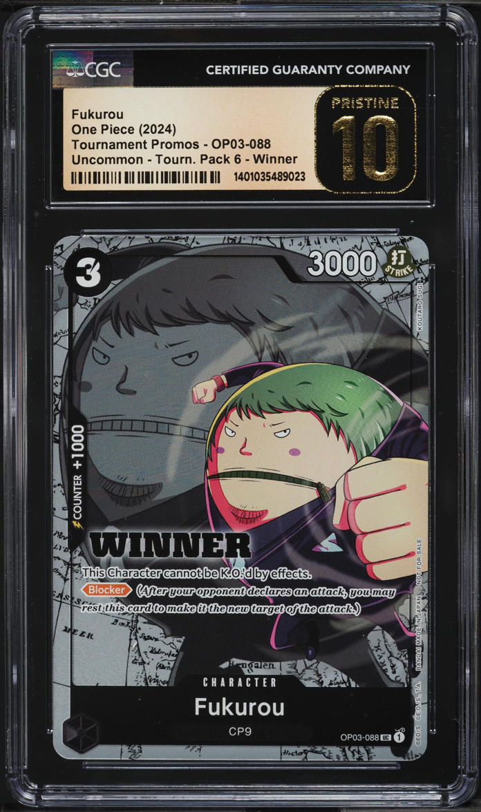2024 One Piece Tournament Promo Pack Vol. 6 Winner Fukurou CGC 10 PRISTINE - Main Image