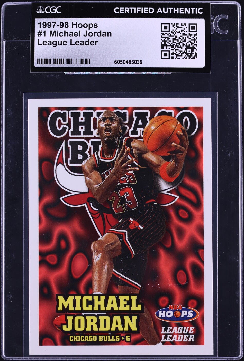 1997 Hoops League Leader Michael Jordan #1 CGC AUTH