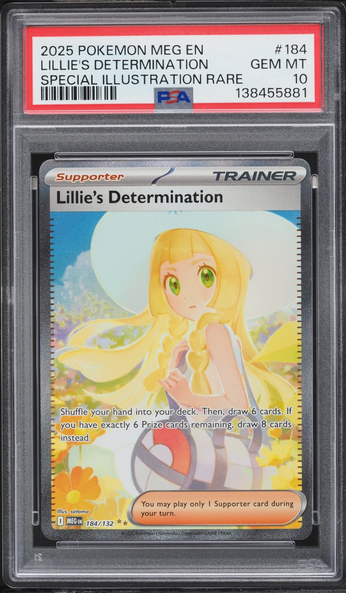 2025 Pokemon Mega Evolution SIR Lillie's Determination #184 PSA 10 GEM MINT