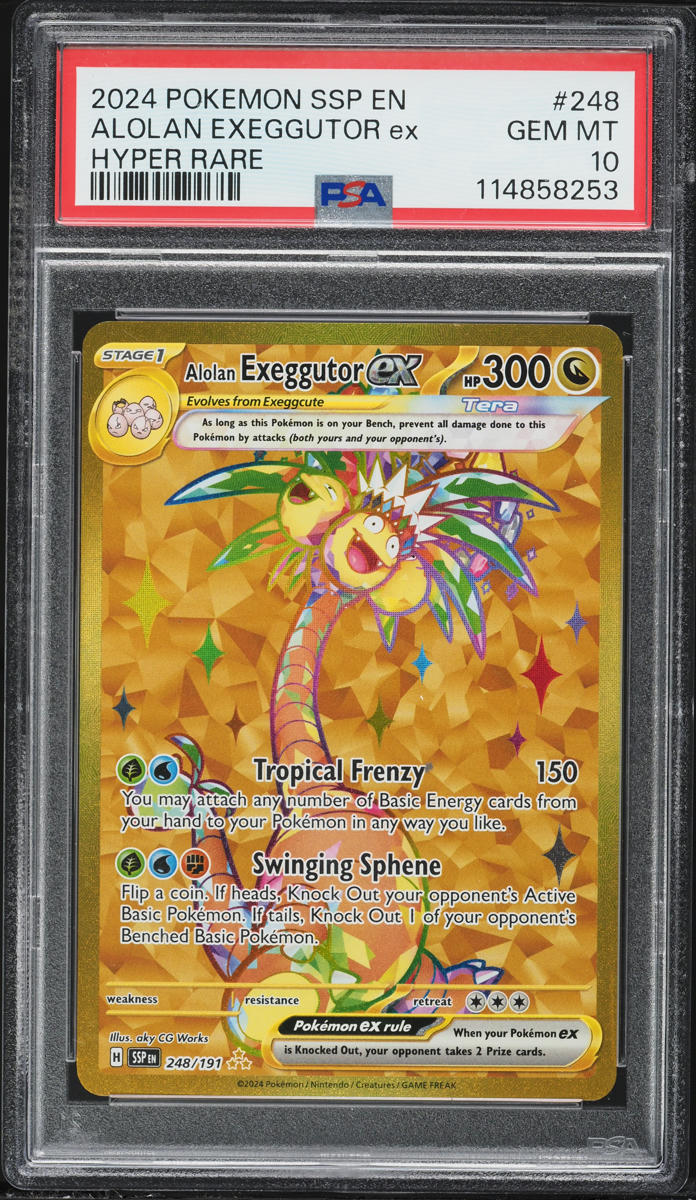 2024 Pokemon Scarlet & Violet Surging Sparks Gold Rare Alolan Exeggutor ...