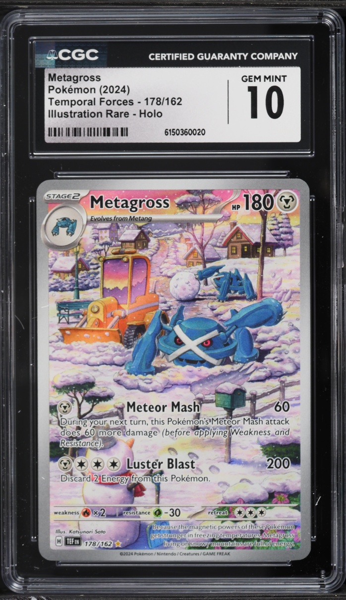 2024 Pokemon Scarlet & Violet Temporal Forces IR Metagross #178 CGC 10 GEM MINT