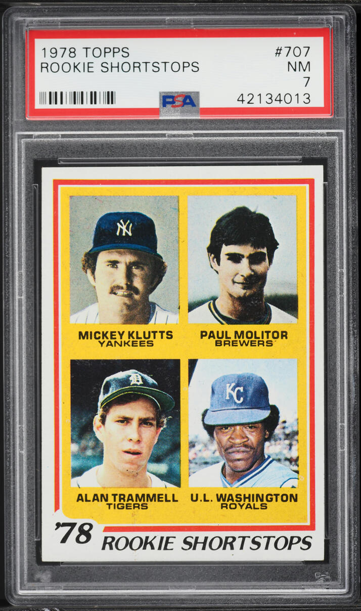 1978 Topps Paul Molitor ROOKIE #707 PSA 7 NRMT