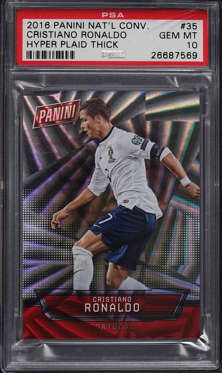 2016 Panini Prizm UEFA Blue Cristiano Ronaldo /249 #97 PSA 9 MINT