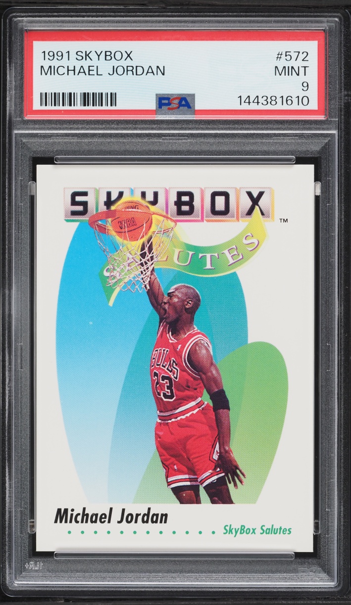 1991 Skybox Basketball Michael Jordan #572 PSA 9 MINT