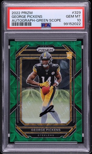 【PSA10】Panini Prizm 2022 Auto ヌートバー RC 2022 Panini Clearly Donruss George Pickens ROOKIE AUTO #73 PSA 10