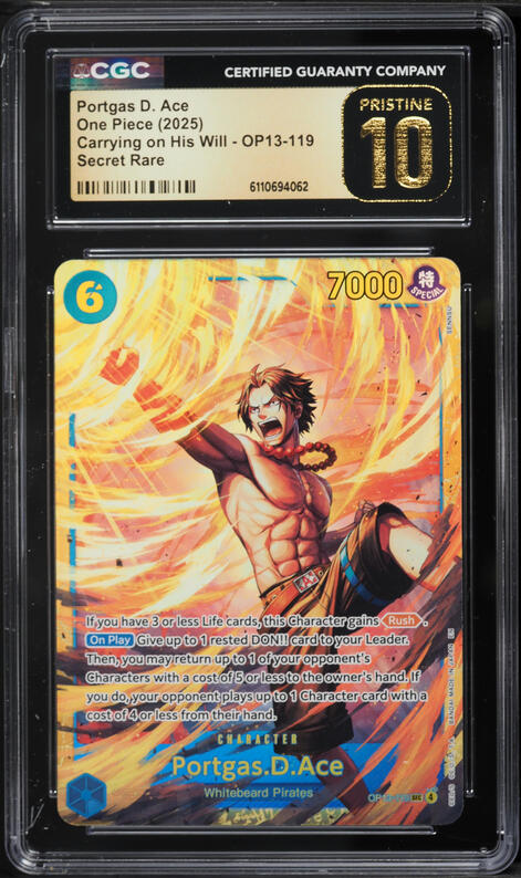 2025 One Piece Premium Booster: Best Vol.2 Portgas D. Ace #PRB02
