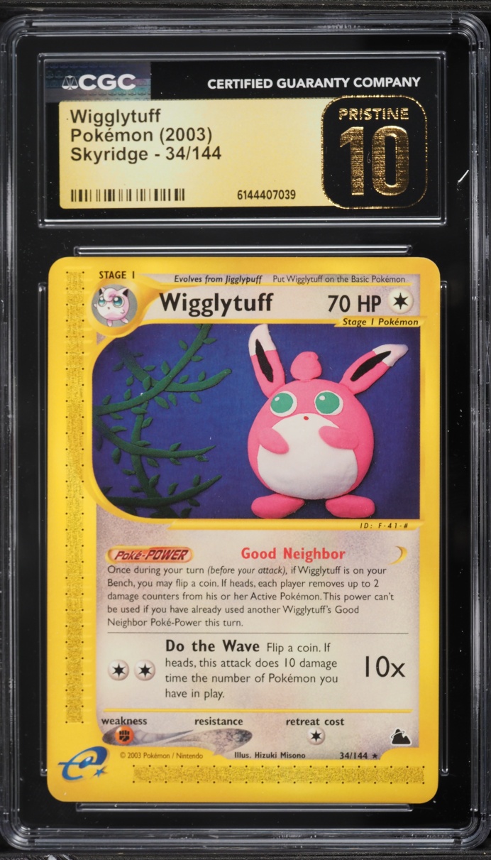 2003 Pokemon Skyridge Wigglytuff #34 CGC 10 PRISTINE