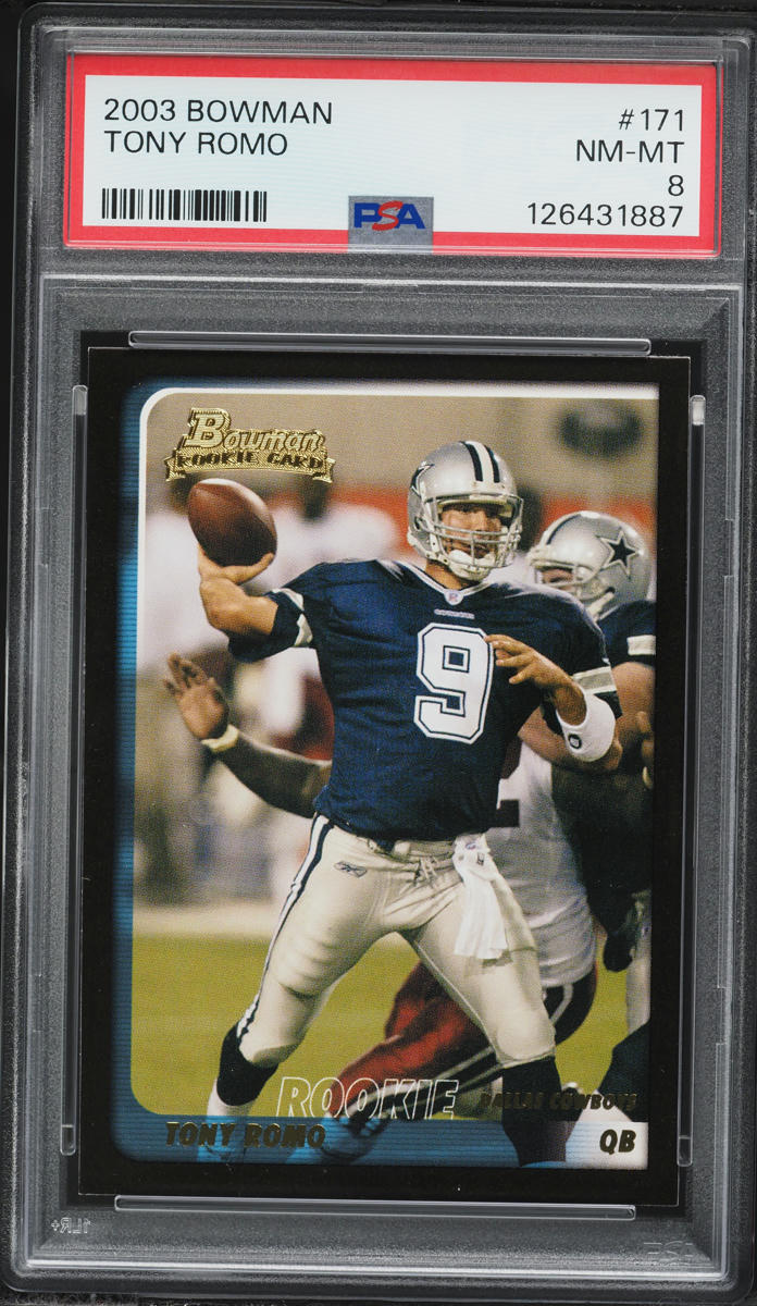 2003 Bowman Football Tony Romo ROOKIE #171 PSA 8 NM-MT