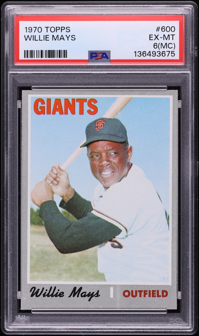 1970 Topps Willie Mays #600 PSA 6(mc) EXMT