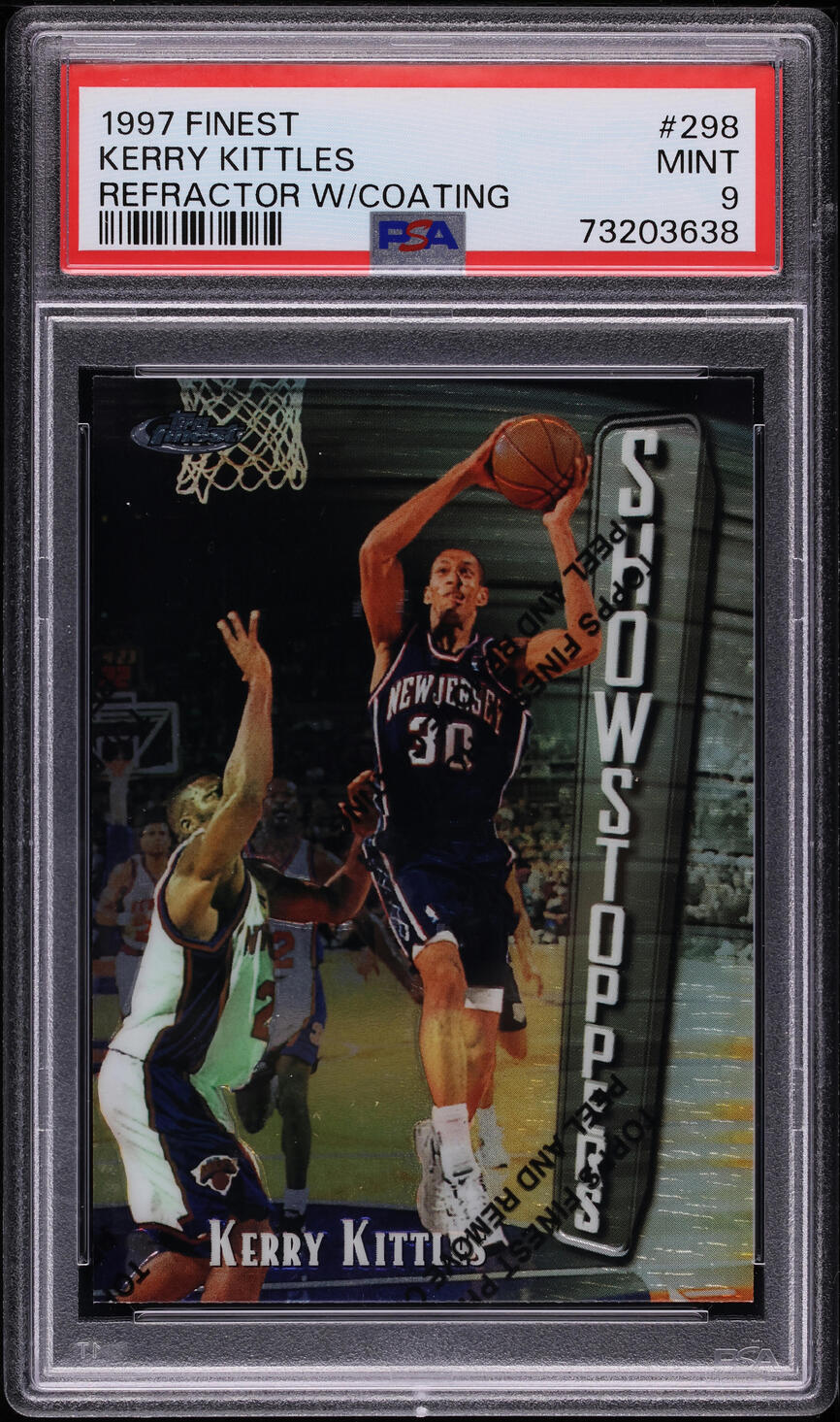 1997 Finest Refractor w/ Coating Kerry Kittles #298 PSA 9 MINT