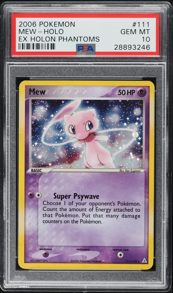 2006 Pokemon EX Holon Phantoms Holo Mew #111 PSA 10 GEM MINT