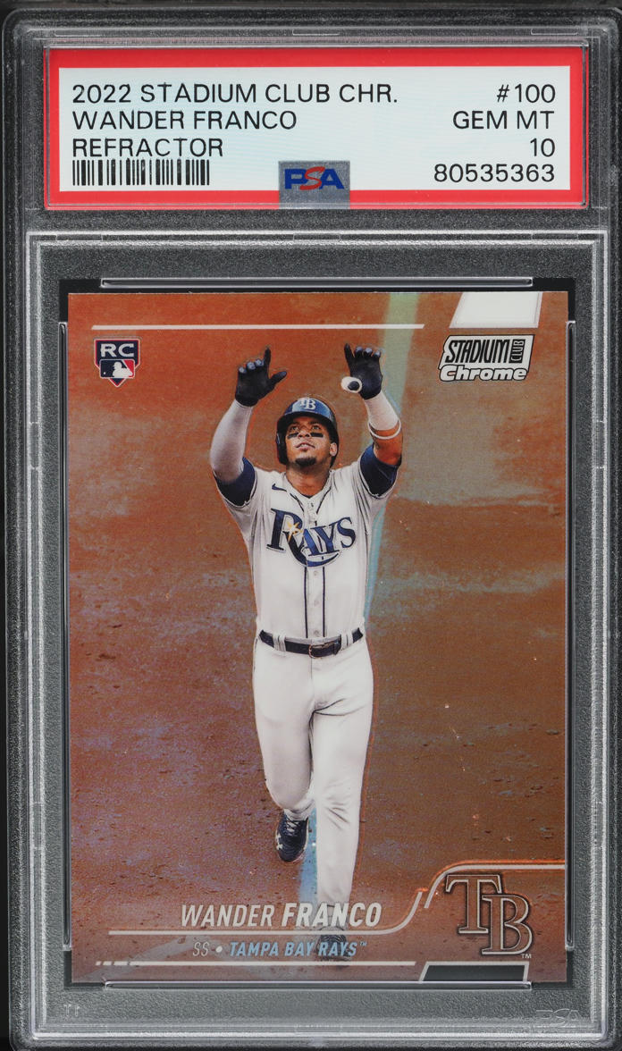 2022 Stadium Club Chrome Refractor Wander Franco ROOKIE #100 PSA 10 GEM MINT