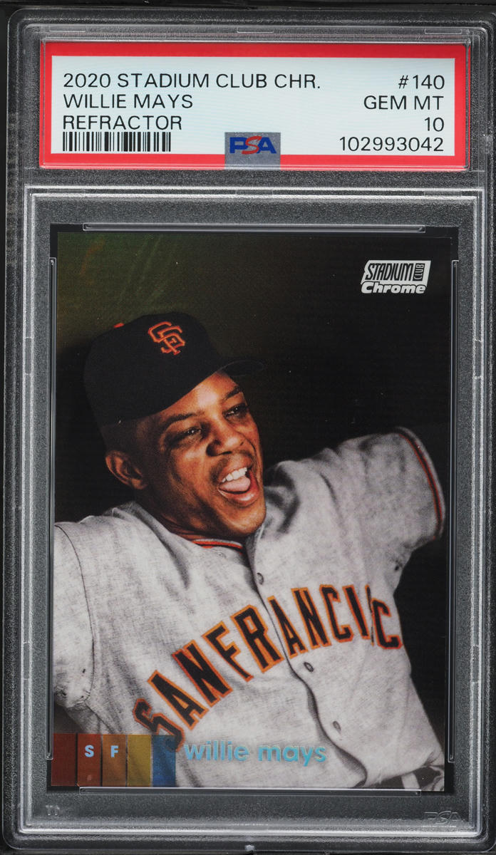 2020 Stadium Club Chrome Refractor Willie Mays #140 PSA 10 GEM