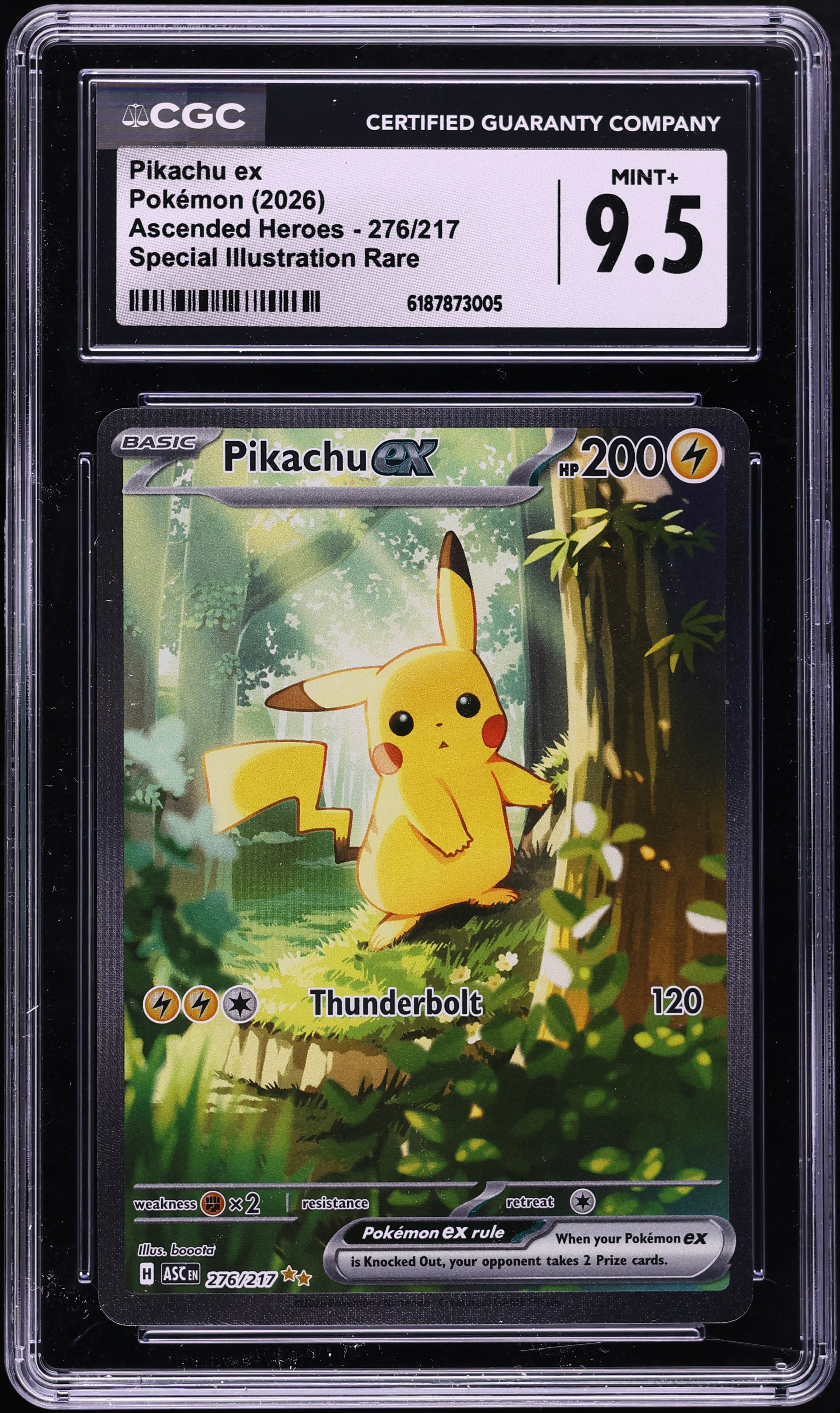 2026 Pokemon Mega Evolution Ascended Heroes SIR Pikachu EX #276 CGC 9.5 MINT+