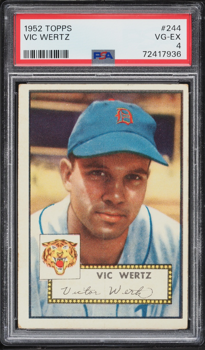1952 Topps Vic Wertz #244 PSA 4 VGEX