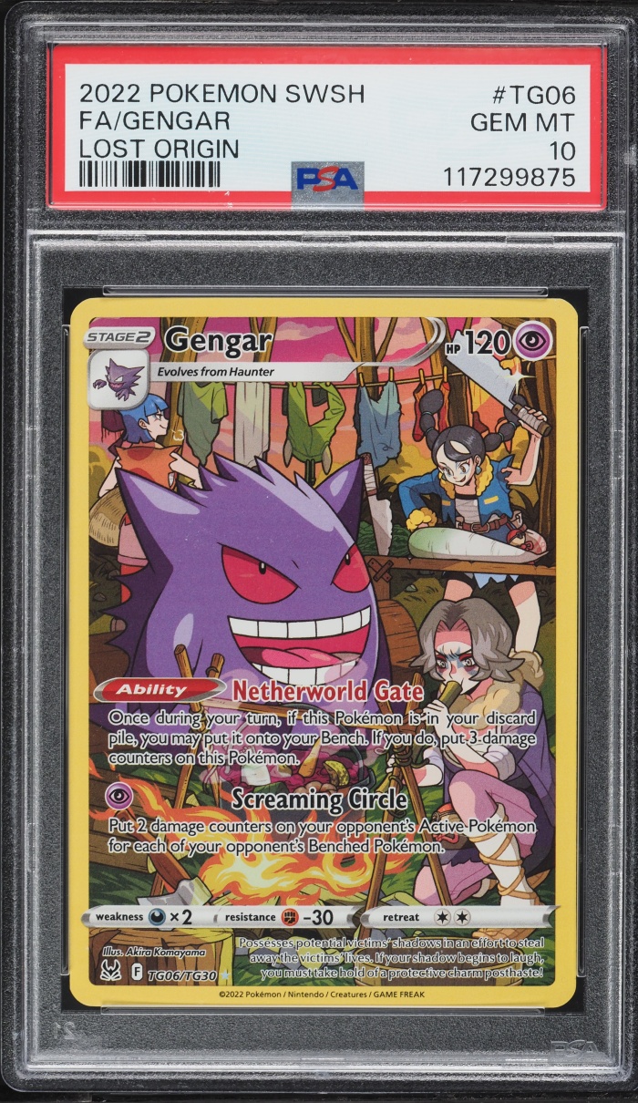 2022 Pokemon Sword & Shield Lost Origin Trainer Gallery CHR Gengar #TG06 PSA 10 GEM MINT