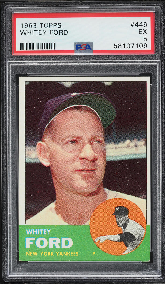 1963 Topps Whitey Ford #446 PSA 5 EX