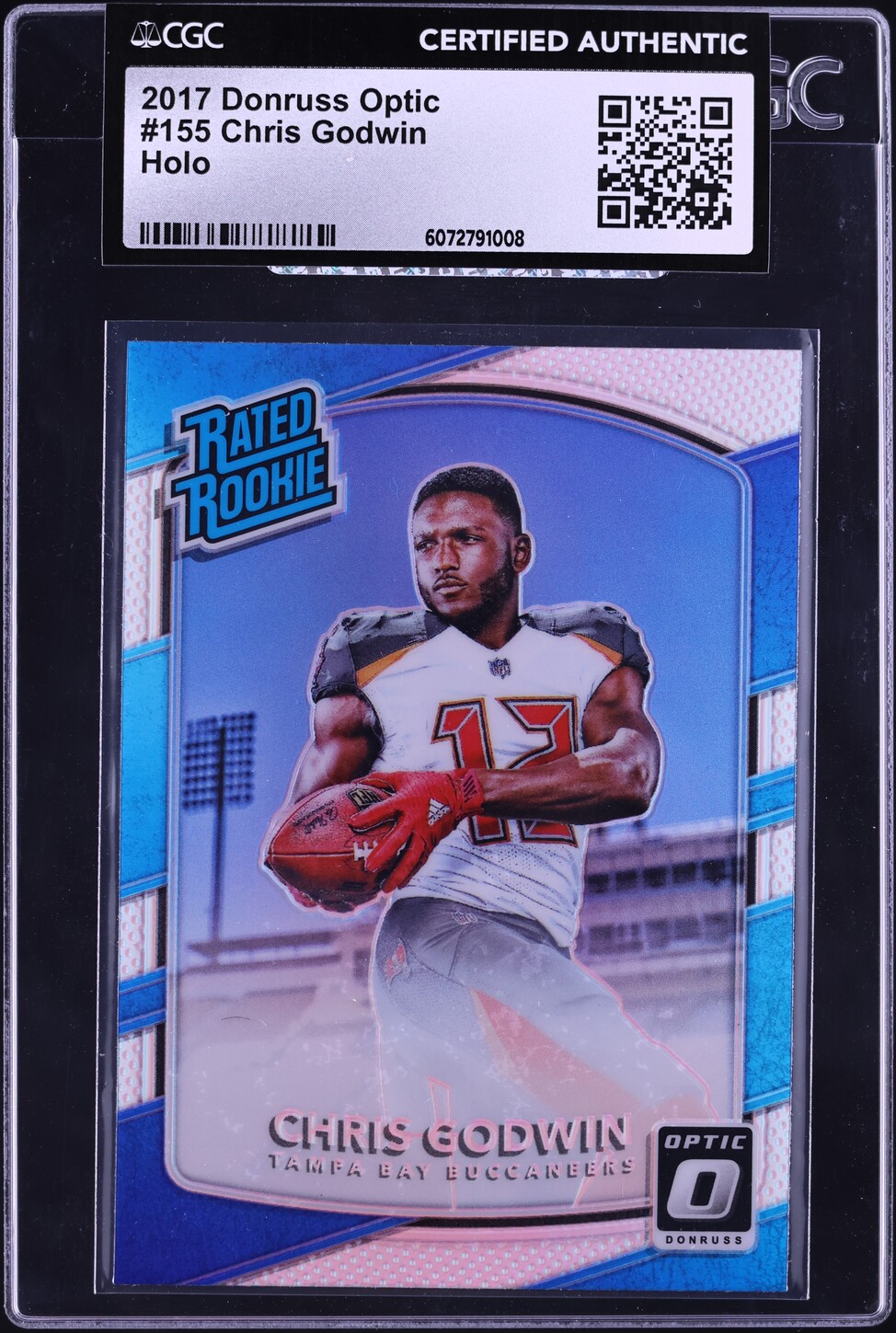 2017 Donruss Optic Holo Chris Godwin ROOKIE #155 CGC AUTH