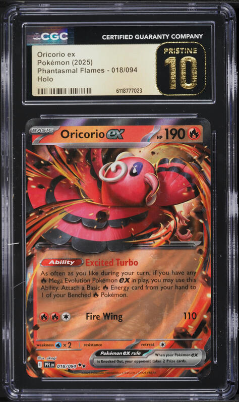 2025 Pokemon Japanese Mega Inferno X Full Art Oricorio ex #95 CGC