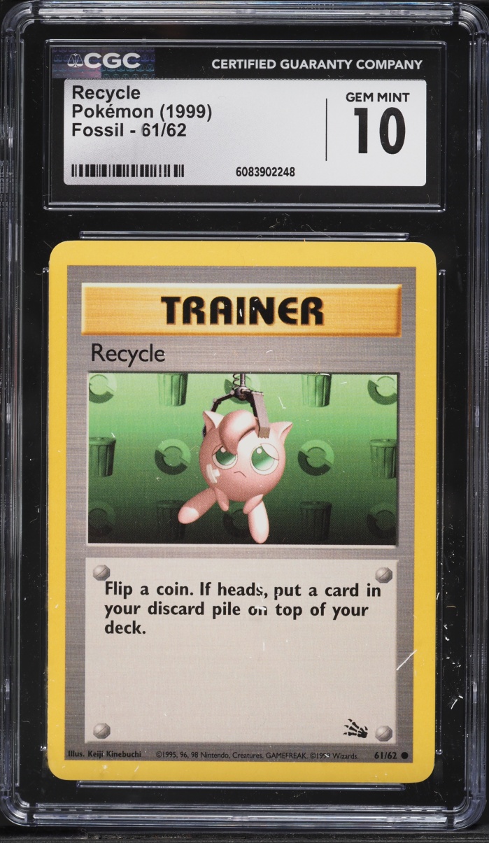 1999 Pokemon Fossil Recycle #61 CGC 10 GEM MINT