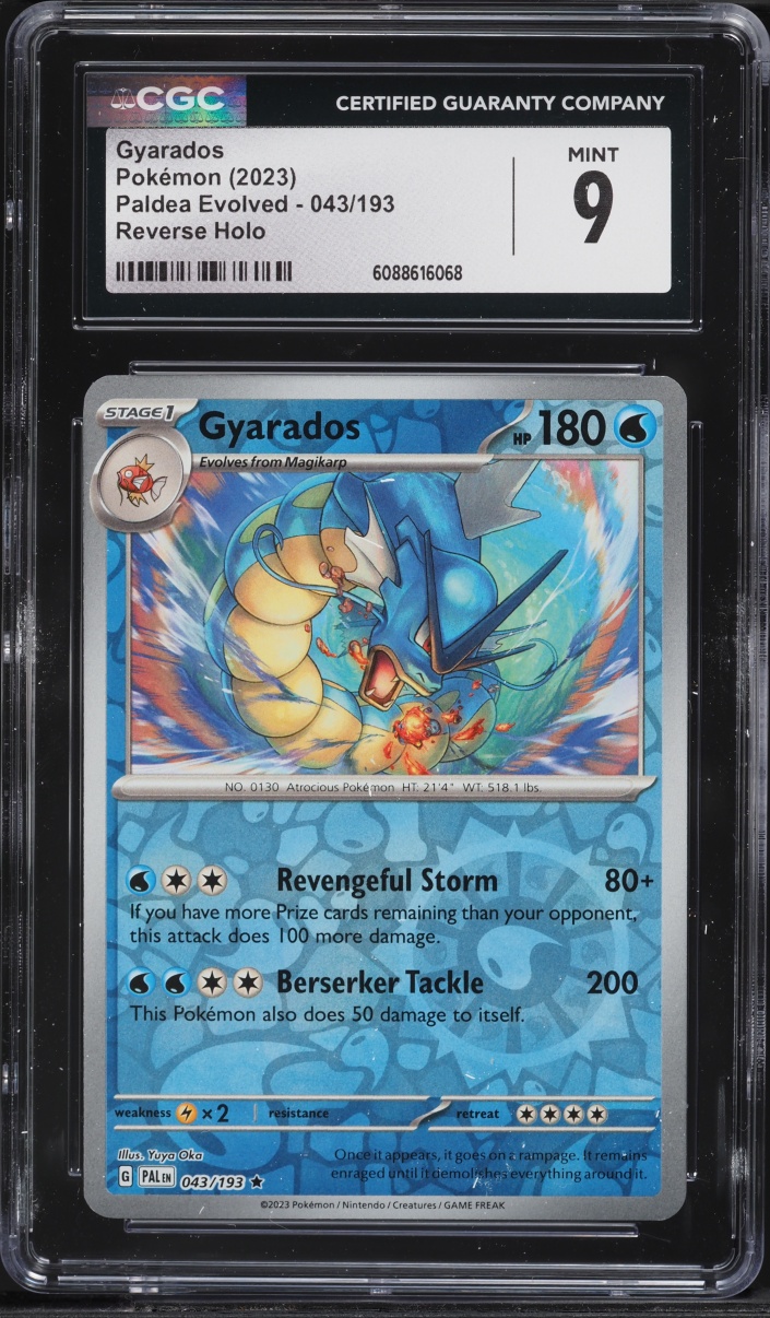 2023 Pokemon Scarlet & Violet Paldea Evolved Reverse Holo Gyarados #43 CGC 9 MINT