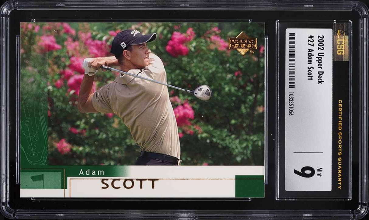 2002 Upper Deck Golf Adam Scott ROOKIE #27 CSG 9 MINT